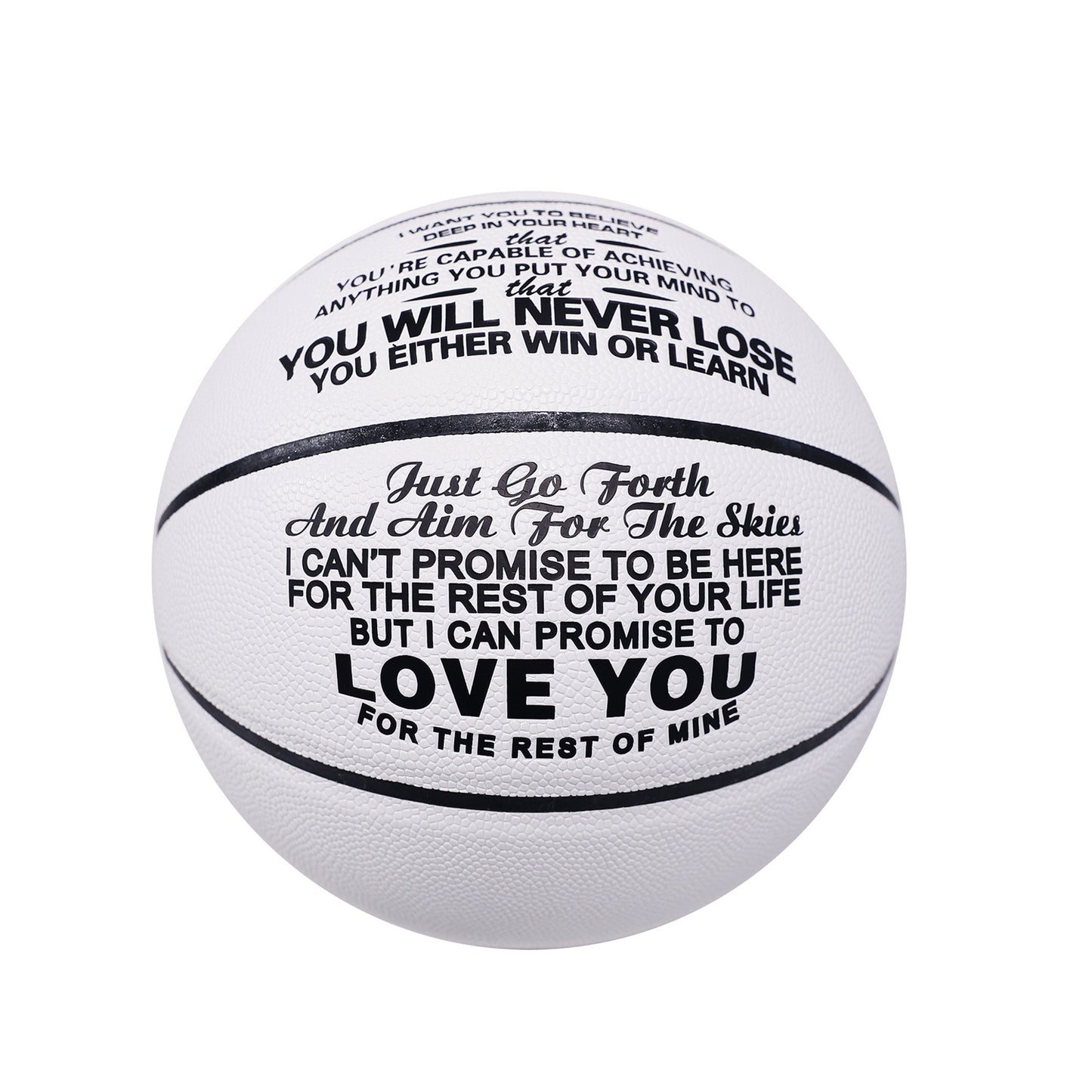 To My Son - You Will Never Lose - Basketball White