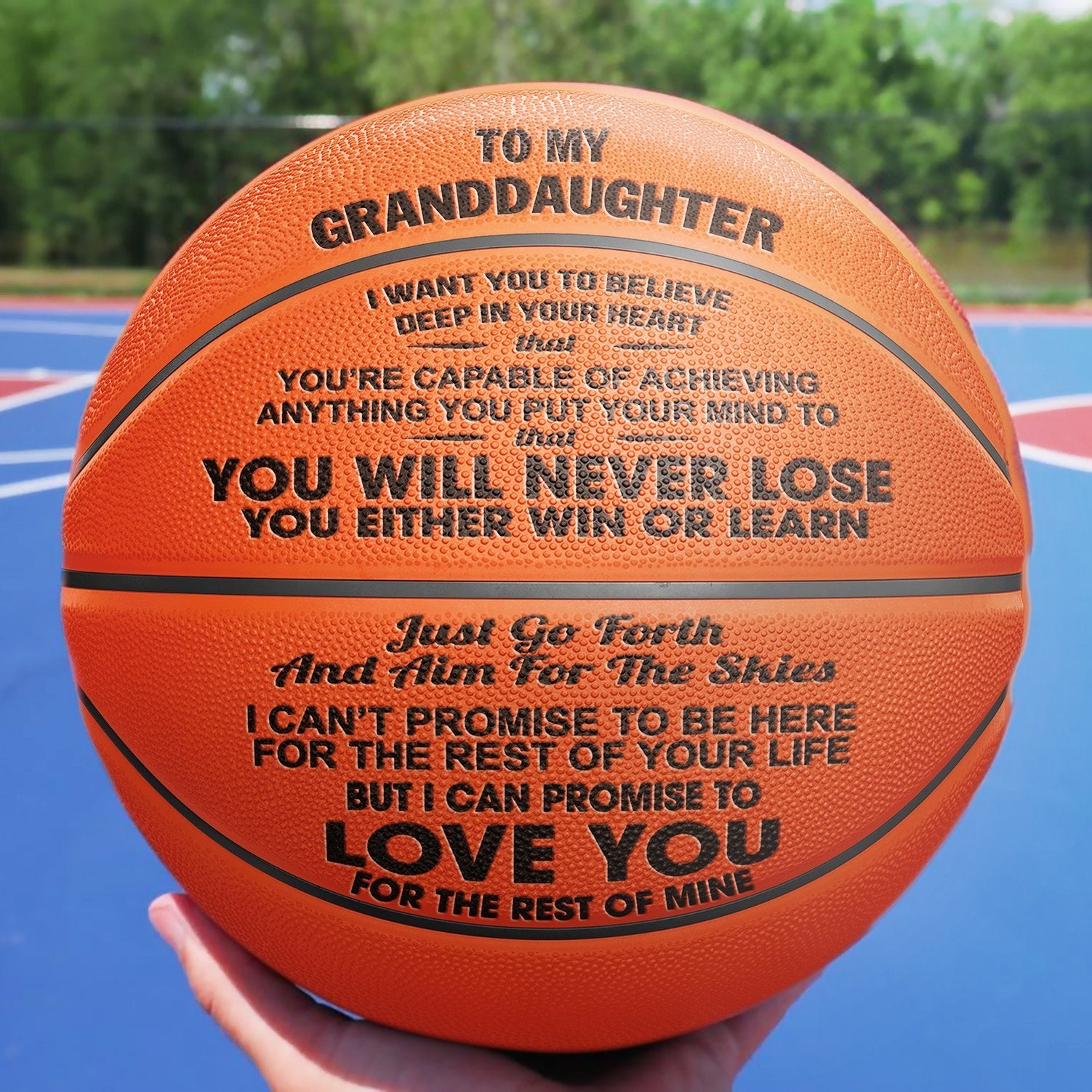 To My Granddaughter - You Will Never Lose - Basketball – Wow Uniq Gift