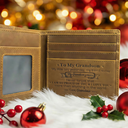 Grandma To Grandson - I Love You More Than Anything In The World - Bifold Wallet