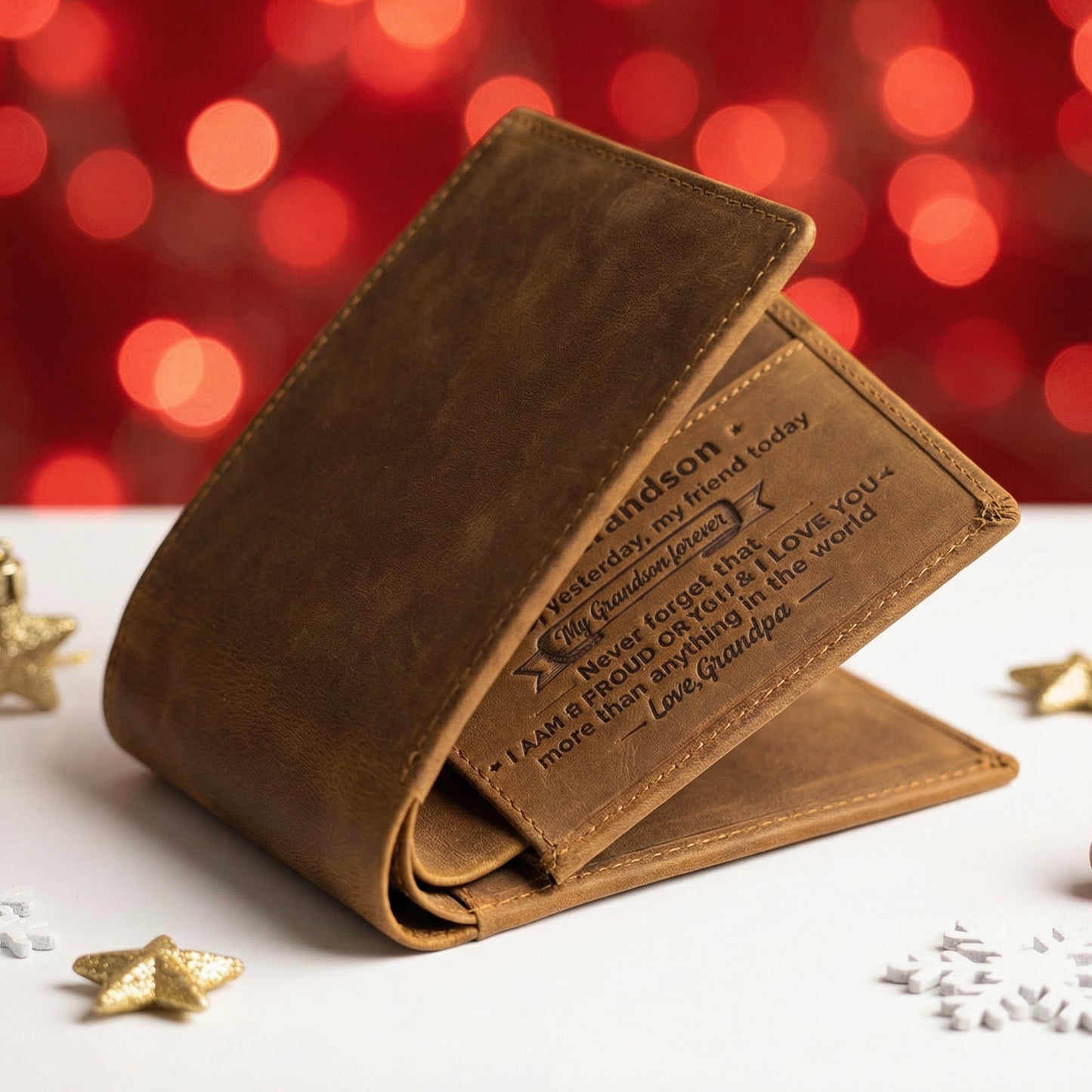 Grandpa To Grandson - I Love You More Than Anything In The World - Bifold Wallet