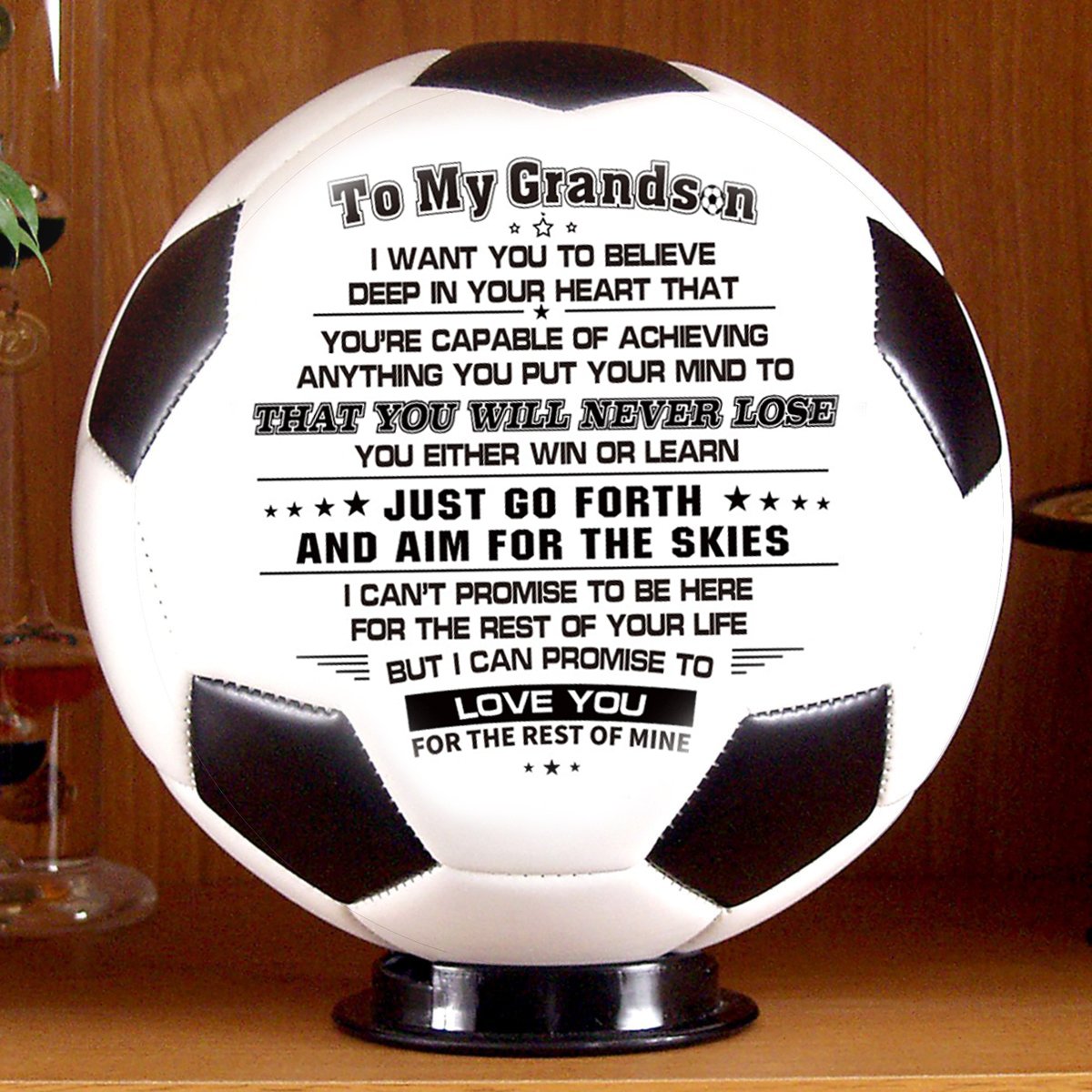 To My Grandson - I Love You - Soccer Ball
