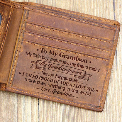 Grandma To Grandson - I Love You More Than Anything In The World - Bifold Wallet