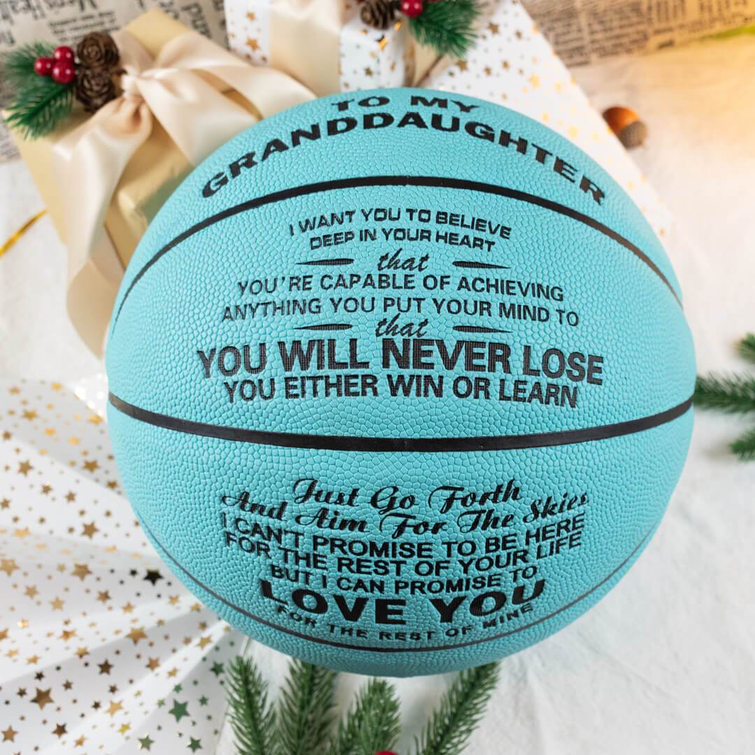 To My GrandDaughter - You Will Never Lose - Basketball Light Blue