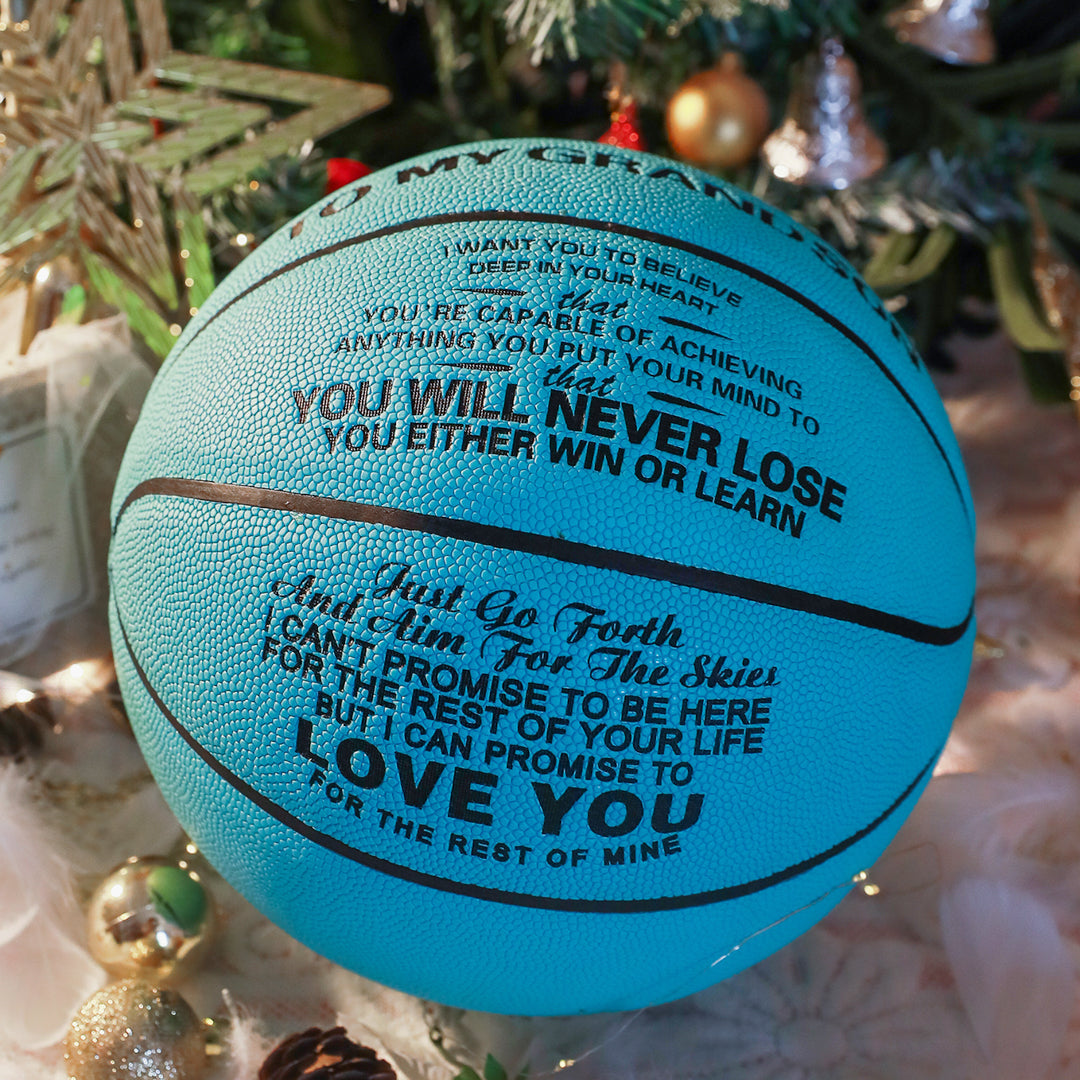 To My GrandSon - You Will Never Lose -  Basketball Light Blue