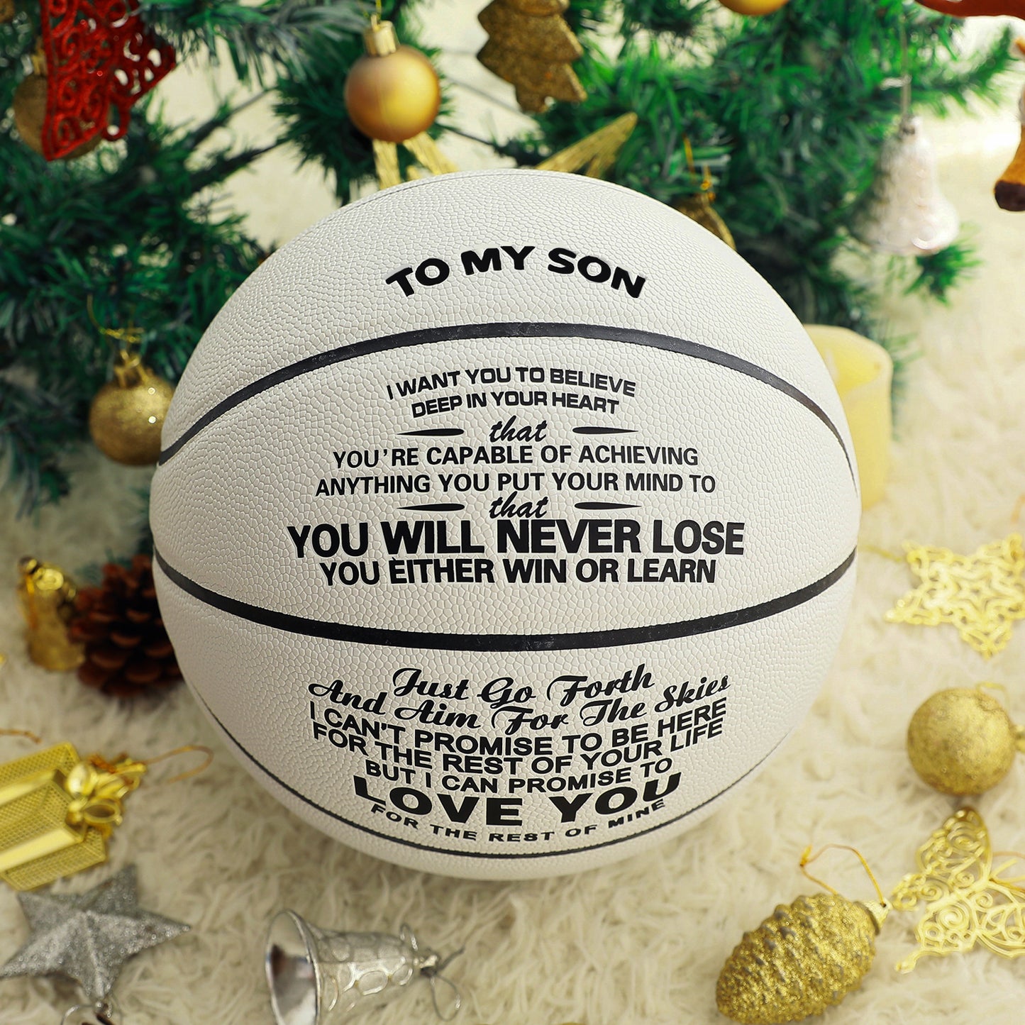 To My Son - You Will Never Lose -  Basketball White